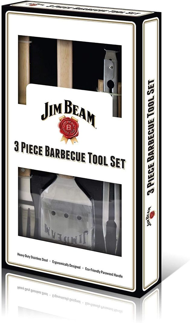 Set Parrillero 3 Piezas Con Mango Madera Jim Beam-2