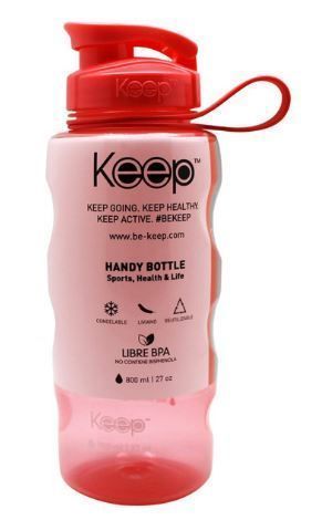 BOTELLA COLORES 800ML KEEP rojo-0