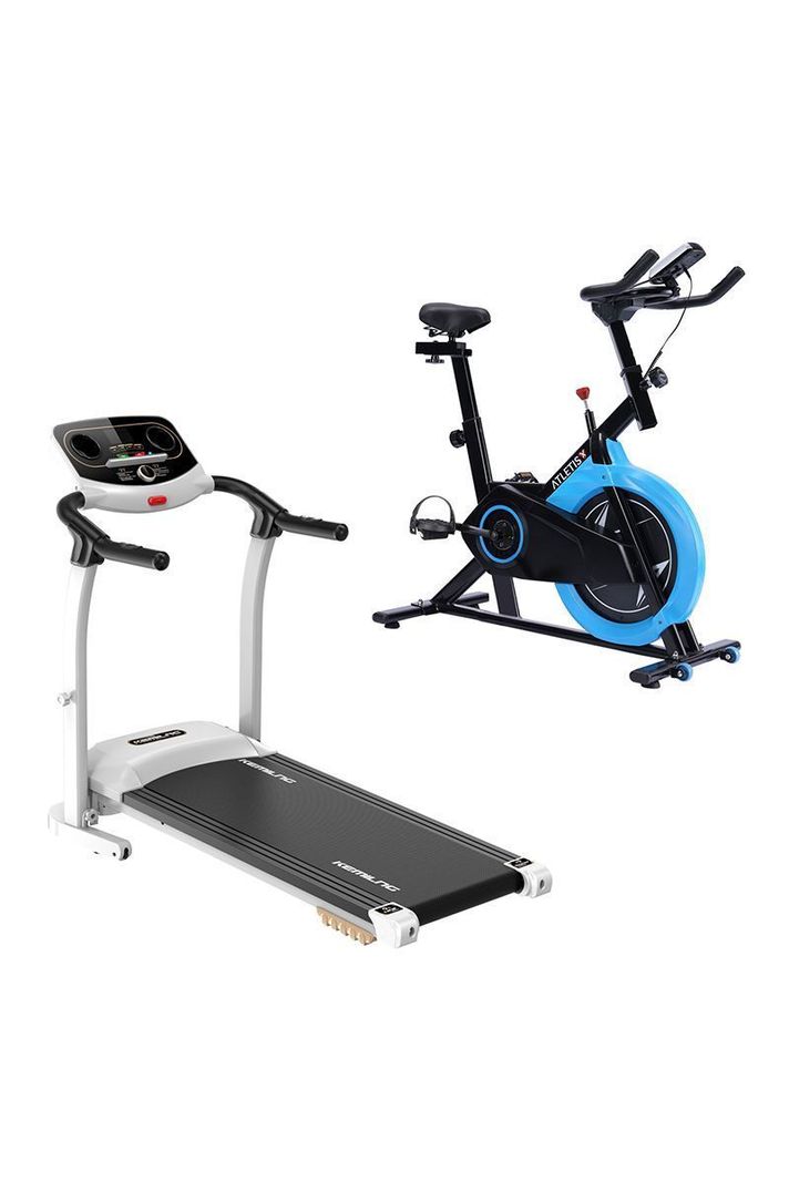 Pack Trotadora M201+ Bicicleta Spinning 10K Blanco