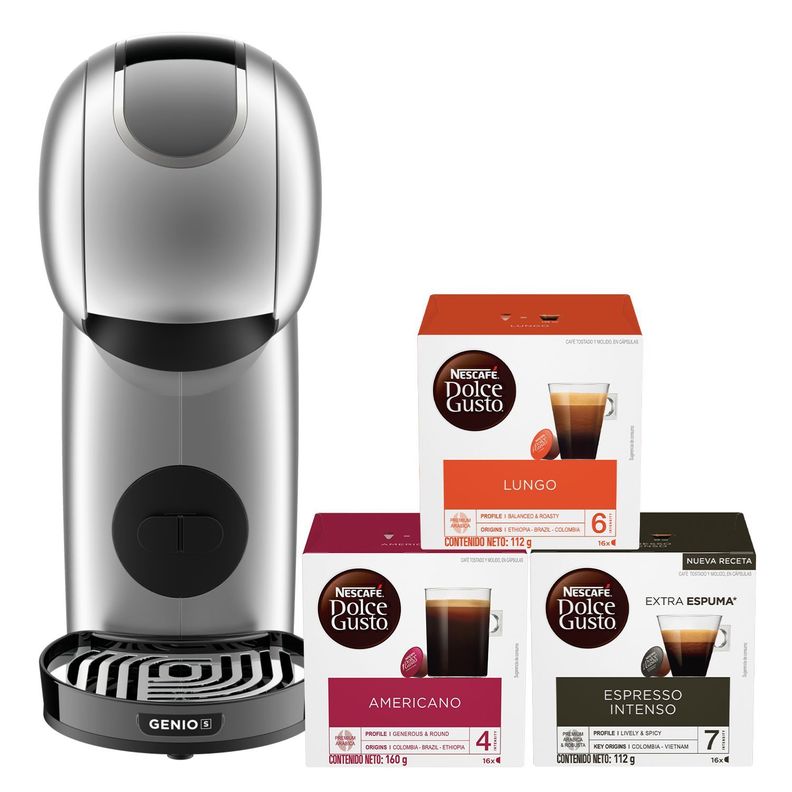 Cafetera DG® Genio S Touch Silver +Cápsula X3 Caja-0
