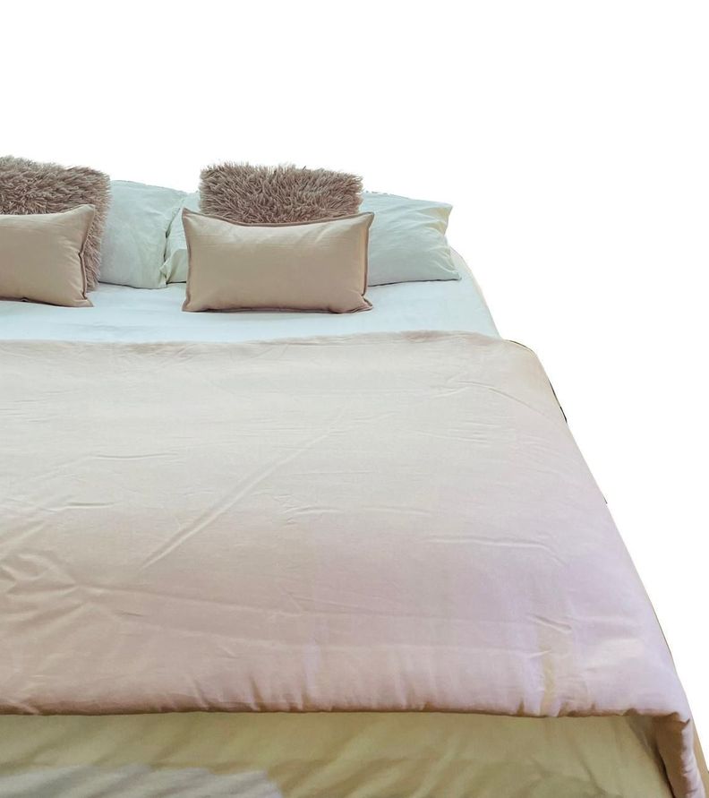 Set Piecera Rosado Nude 90 x 260 + 2 cojines 50 x 30 cm Antonia Paz-0
