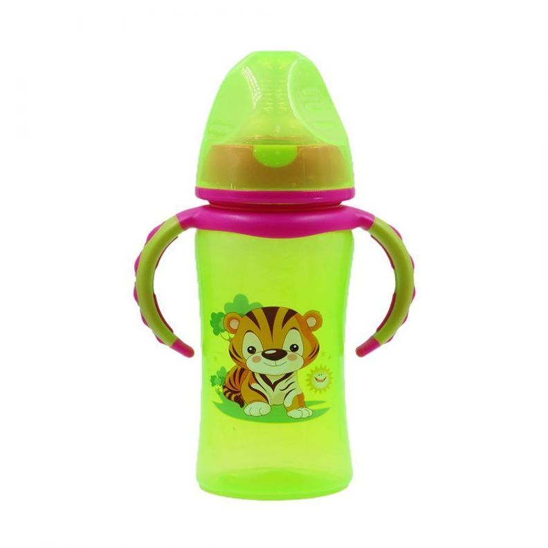 Mamadera Con Asas Para Bebes Mamaderas de Bebe Verde 300ml JS300 F-108-0