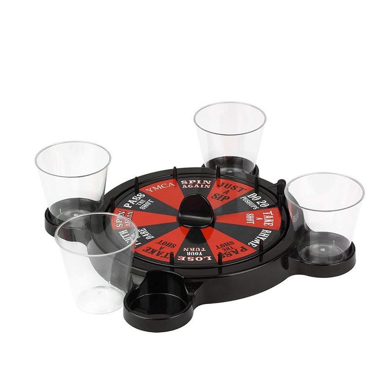 Juego Ruleta Tragos Bebidas 4 Vasos Shots Casino-1