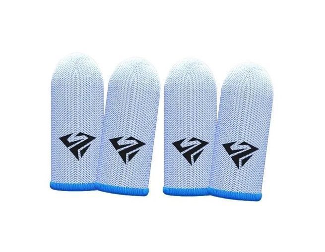 Pack X4 Dedales Gamer Fundas Fibra Plata Edición Ultra Blanco Azul-0