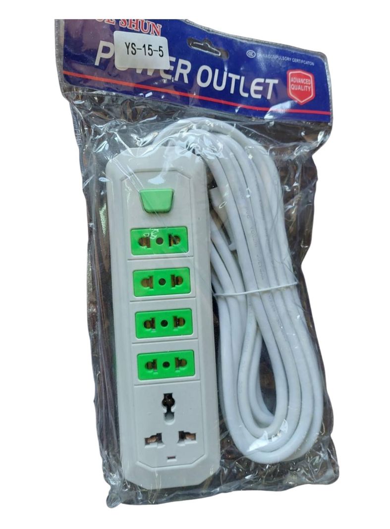 ALARGADOR BLANCO VERDE CON BOTON 3 METROS-0