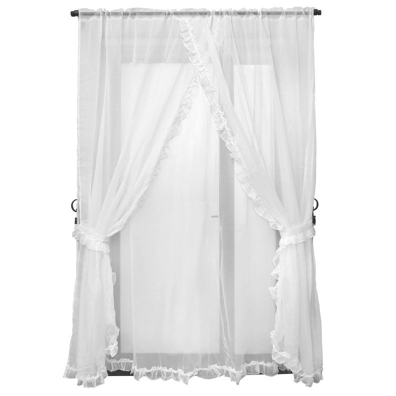 Set Velo Romantico 3 Piezas Tubo Blanco