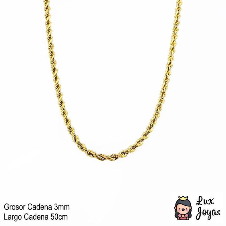 Cadena Baño Oro Amarillo 18k Turbillon S-5