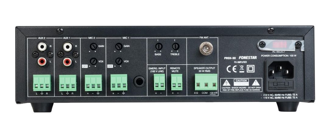 Amplificador de megafonía y musica ambiental Fonestar-1