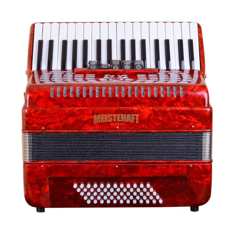 ACORDEON 60 BAJOS 5 REGISTROS ROJA MEISTEHAFT  -0