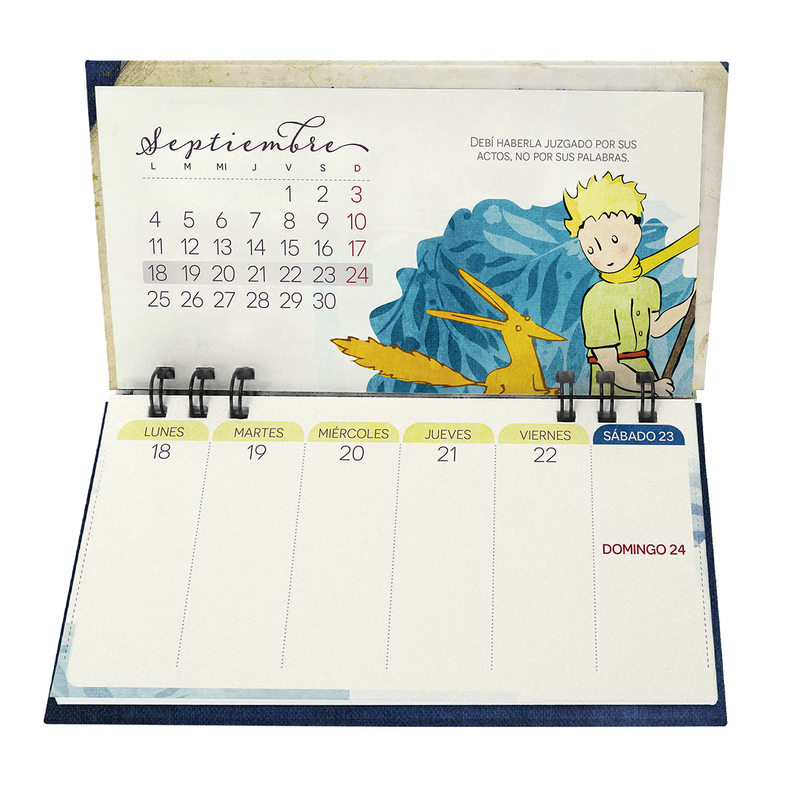 Calendario Agenda d Escritorio Le Petit Prince Airplane 2023-1