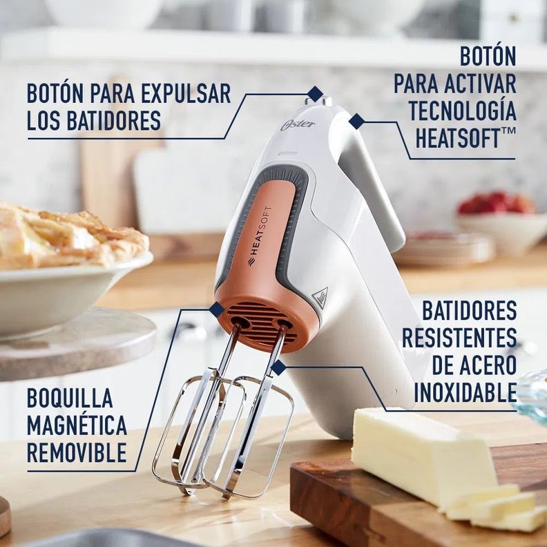 Batidora de mano Oster® tecnología HeatSoft™ FPSTHMAMR-6