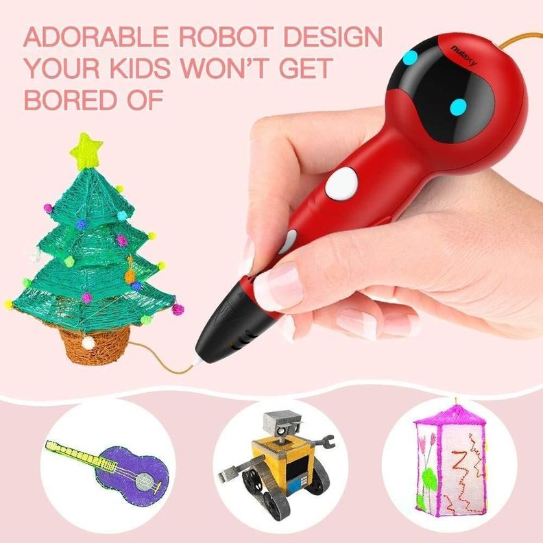 Lápiz de impresión 3D Robot SM-04 con 54 mts de Filamentos - rojo-5