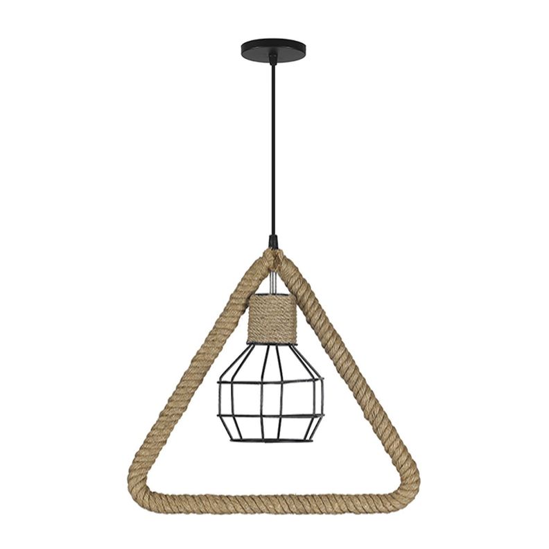 Lámpara Colgante Estilo Rústico Triangular E-27-0