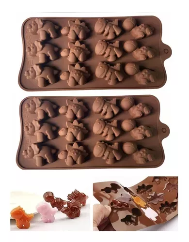 Pack X2 Moldes De Chocolate Dino Molde Chocolate Dinosaurio-1
