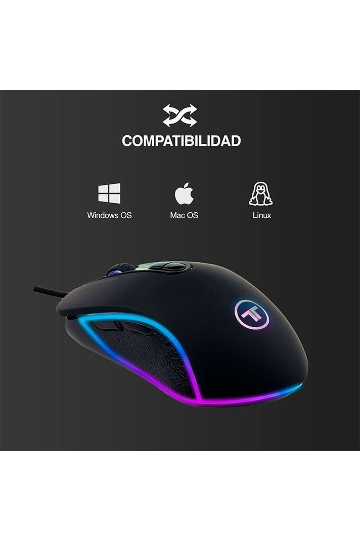 Mouse Gamer M14 3200 DPI Luces Led RGB USB Negro-4