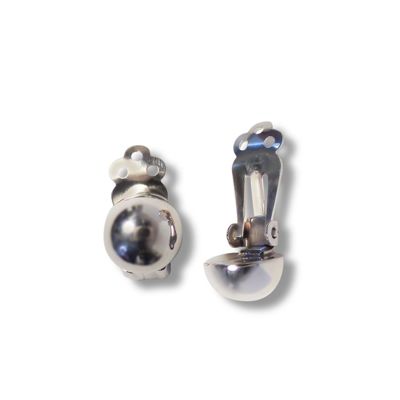 Aros Media Bola 12mm Clip Plata Fina 925-0