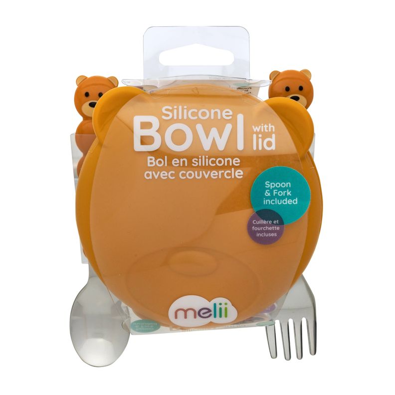 Bowl De Silicona + Cubiertos Oso-4