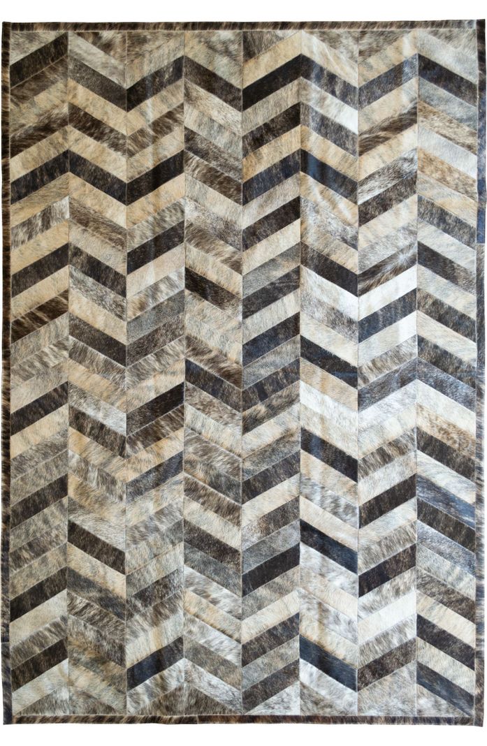 Alfombra Cuero Moo 206x296 cm Mod Brahman Grey-0