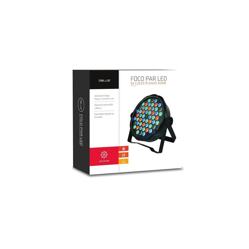 Foco de Luz Led 54 Luces RGBW Para Fiestas Dblue-3