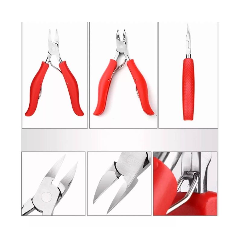 Set Pedicura Herramientas Uñas Encarnadas Acero In-1
