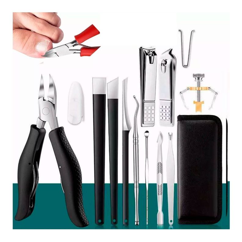Set Pedicura Herramientas Uñas Encarnadas Acero In-0