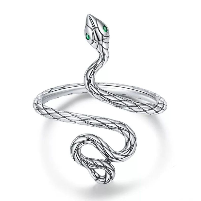 Anillo Serpiente Ajustable Plata 925-0