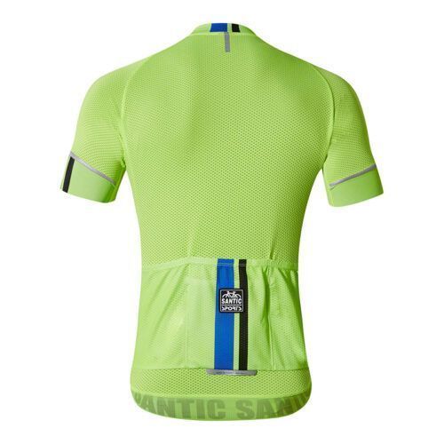 Jersey Hombre Manga Corta Kamen Lightgreen para Ciclismo SANTIC-1
