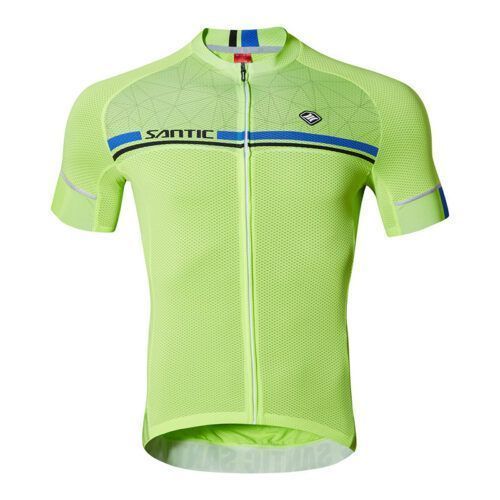 Jersey Hombre Manga Corta Kamen Lightgreen para Ciclismo SANTIC-0