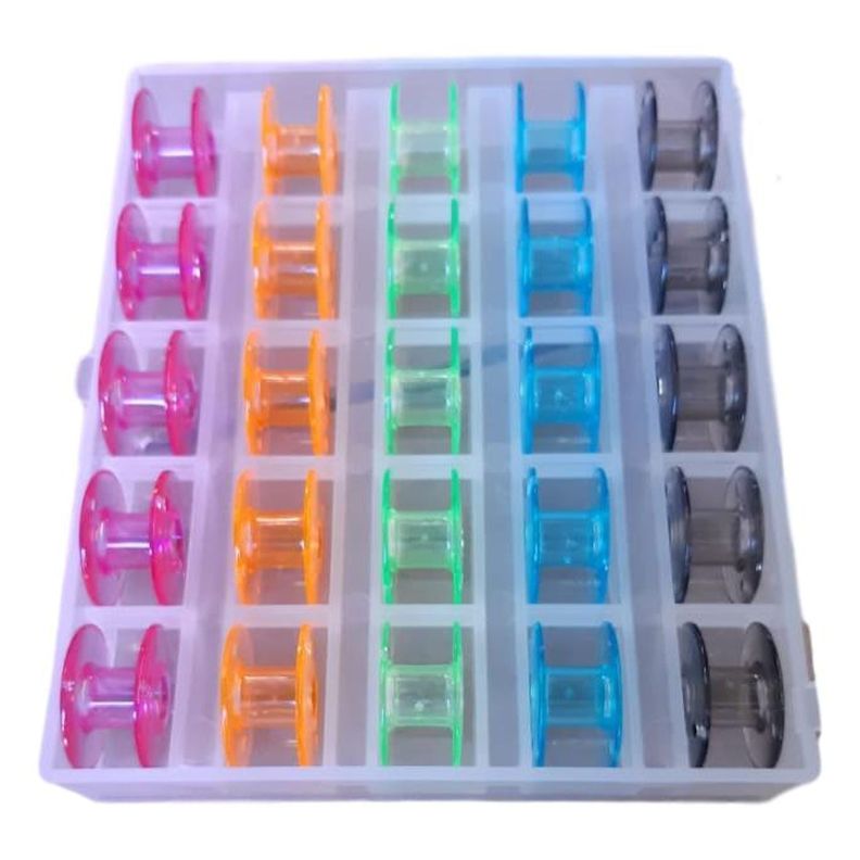 Caja de 25 carreteles Alfa  de colores-0