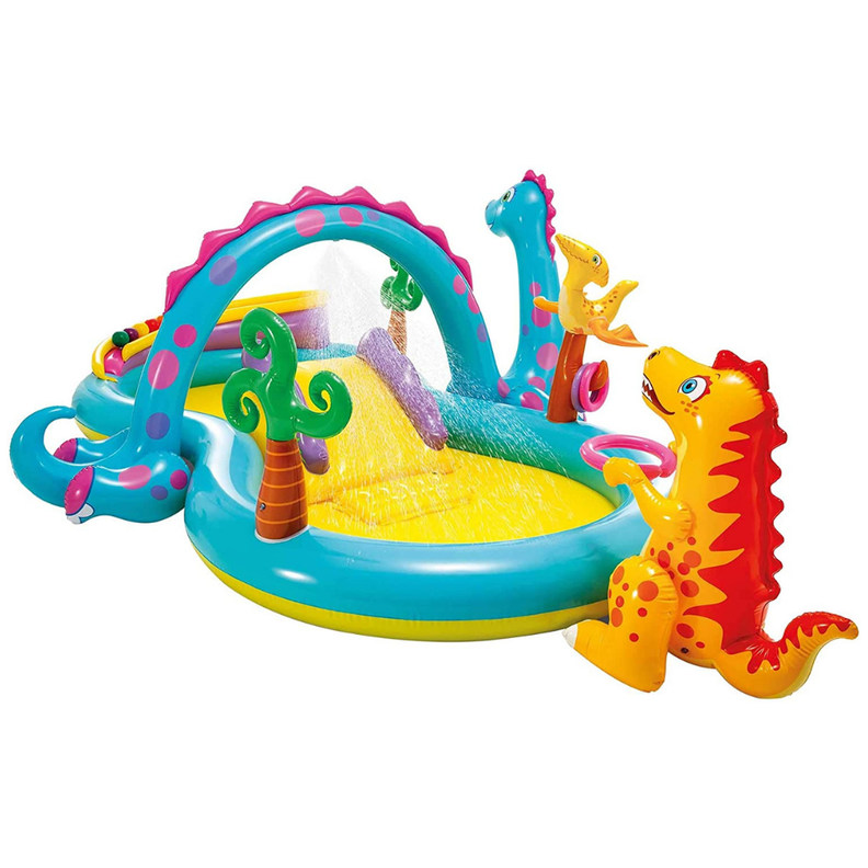 Centro de Actividad Inflable Dinosaurio Dinoland Celeste