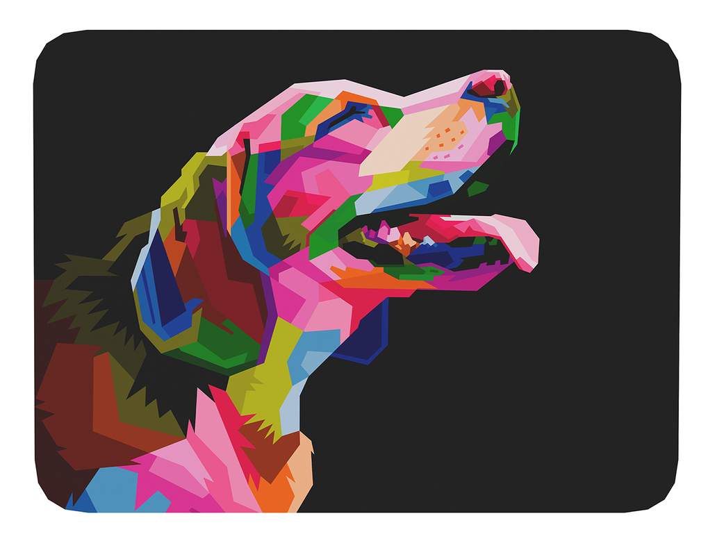 Mouse Pad Perro  Arte de animales - 17cm X 21cm D70-0