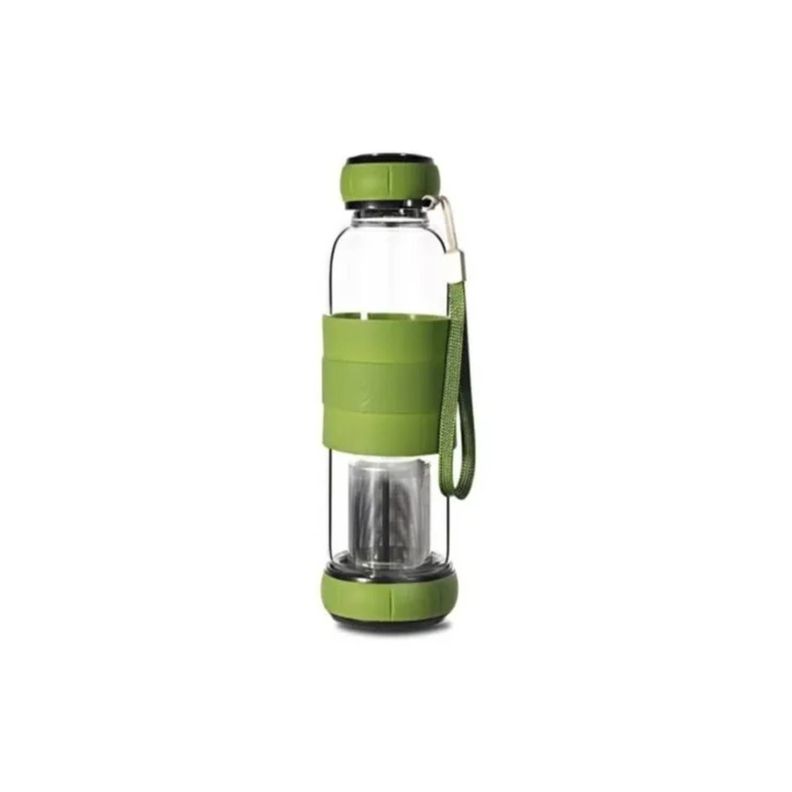 Botella De Vidrio 420 Ml Té Infusión + Funda-2