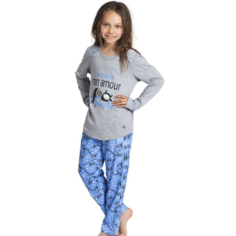 Pijama Mon Amour algodón 21662P Azul-0