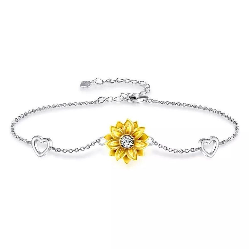 Pulsera Girasol Moda Plata 925 -0