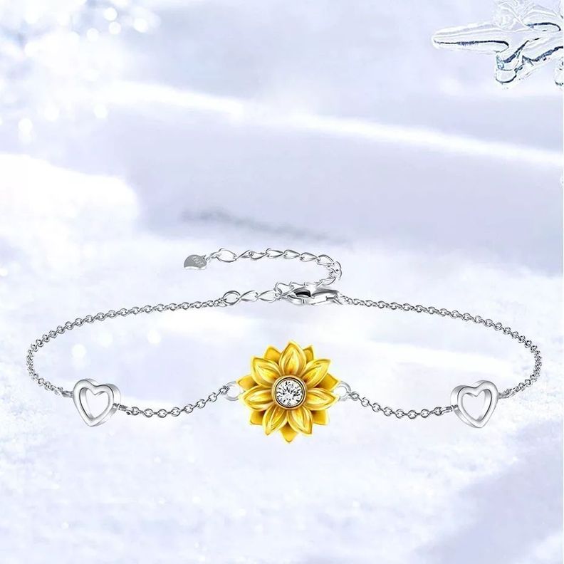 Pulsera Girasol Moda Plata 925 -1