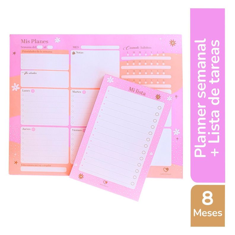 Planner semanal “Mis Planes” y  Lista de tareas “Mi lista”-0