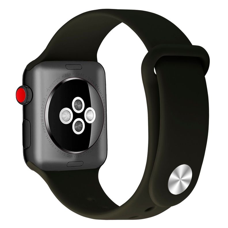 Correa Boton Compatible Iwatch Apple Watch Verde Oliva 42-44-45MM-0