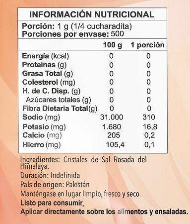 Sal Rosada Del Himalaya Cristales - 500 g-0