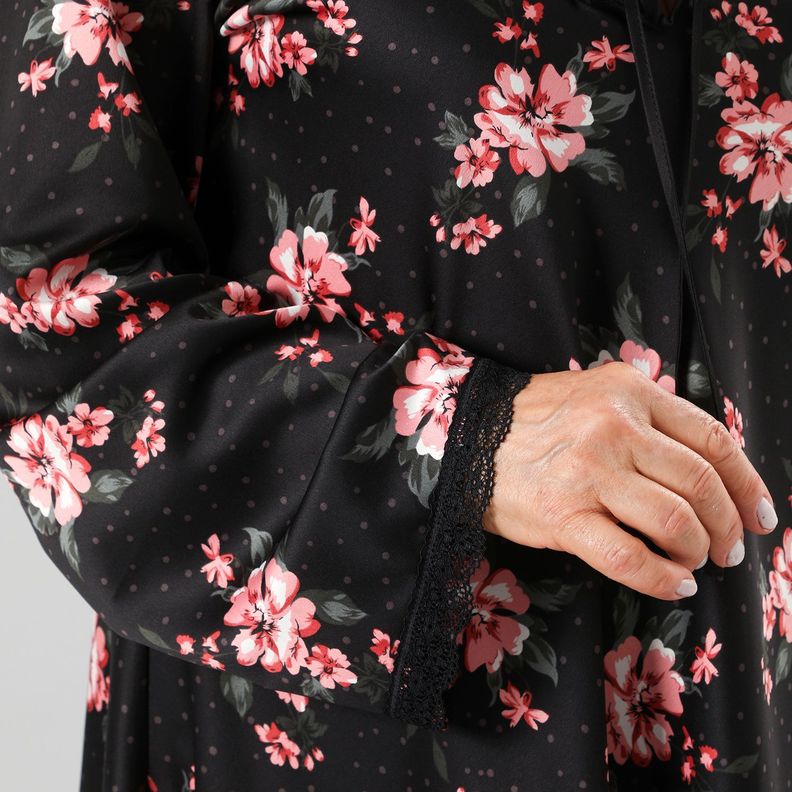 Camisola Amarra Satin Print M/Larga-3