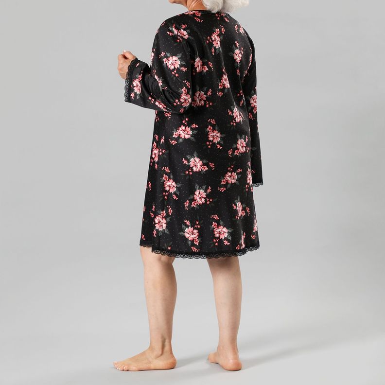Camisola Amarra Satin Print M/Larga-1