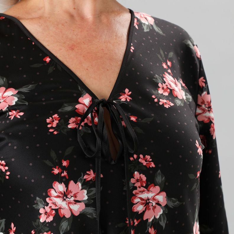 Camisola Amarra Satin Print M/Larga-2