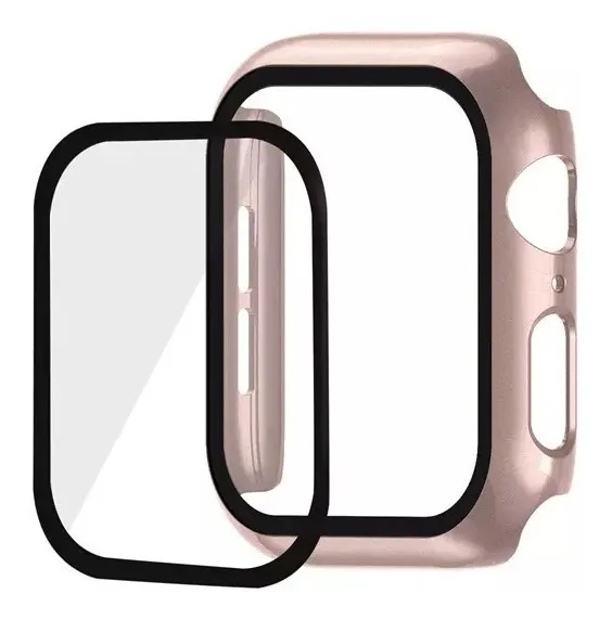 Protector Vidrio Para Apple Watch 45mm Rosado-0