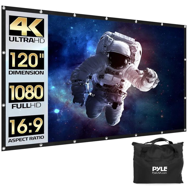 Pantalla Telon Para Proyector De 120 Pulgadas Portatil-1