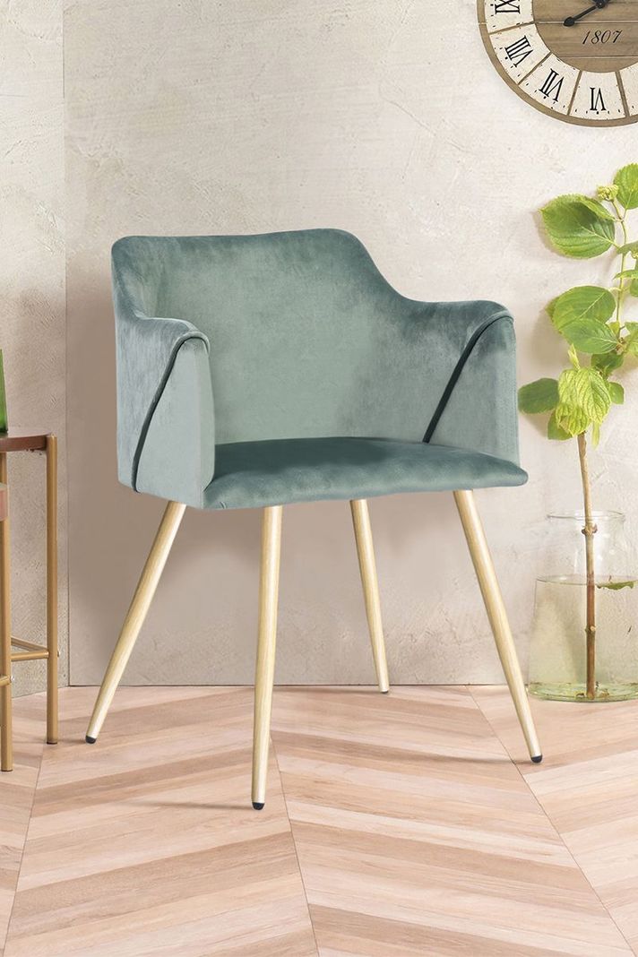 Silla Comedor Sitial Aldridge Terciopelo Verde-1