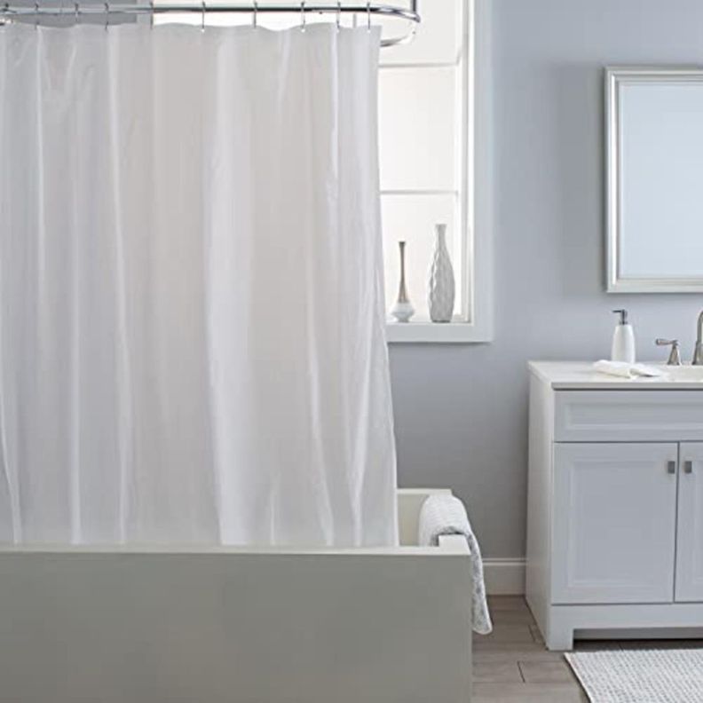 Forro Cortina De Baño Blanco PVC 183 x 183-0