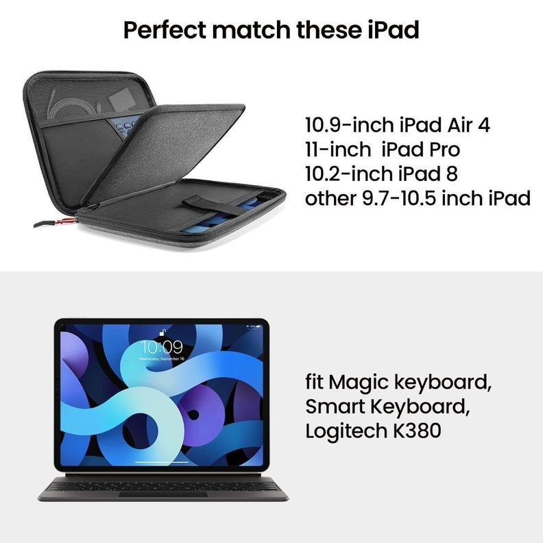 Smart Portafolio A06 PLUS iPad Air/ Pro 11'' y keyboard- Gris-4