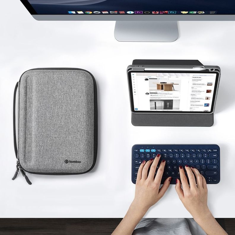 Smart Portafolio A06 PLUS iPad Air/ Pro 11'' y keyboard- Gris-5