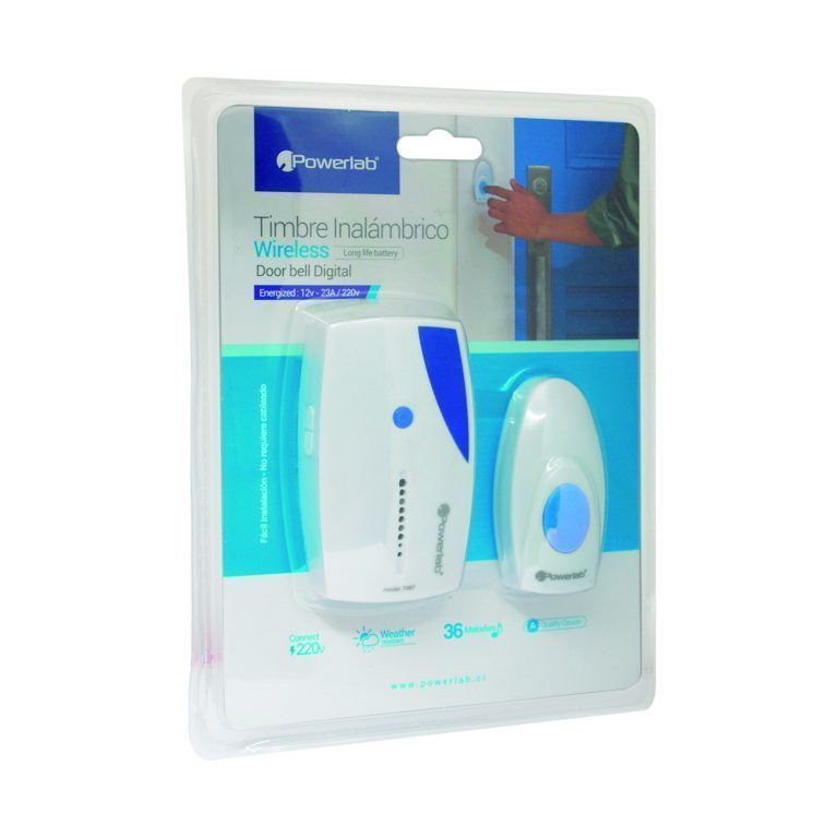 Timbre inalambrico Simple 220v Powerlab Azul-1