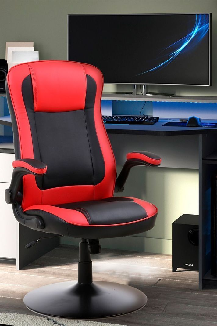 Silla Gamer con Base de Metal Rojo-1