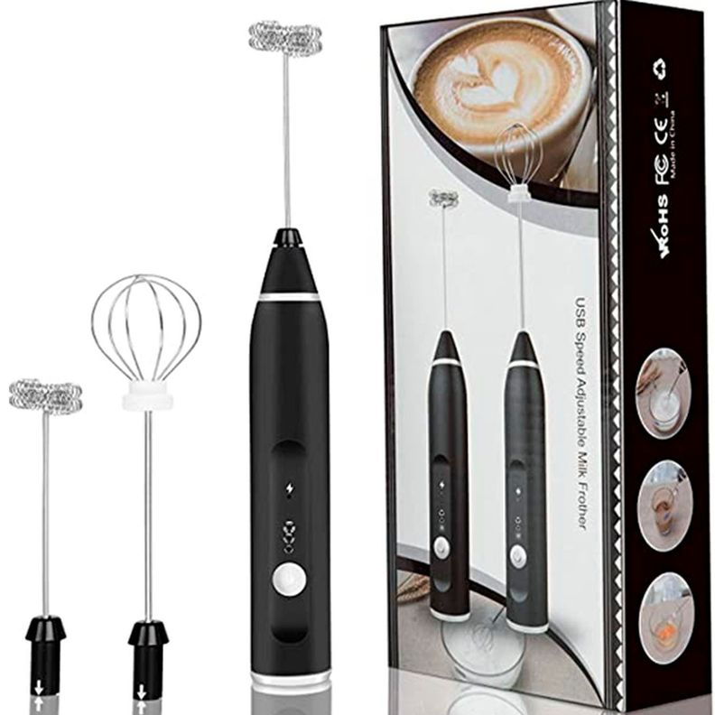 Mini Batidor 2velocidades Revolvedor Cafe Y Huevo Recargable-1